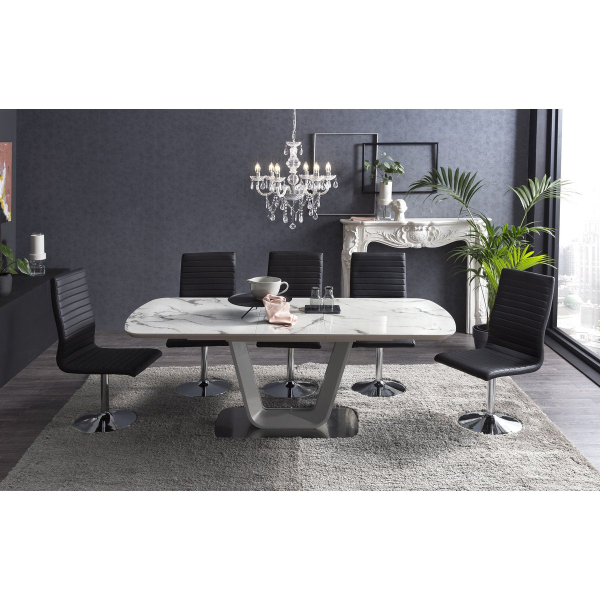 Eettafel 160/200x90 cm