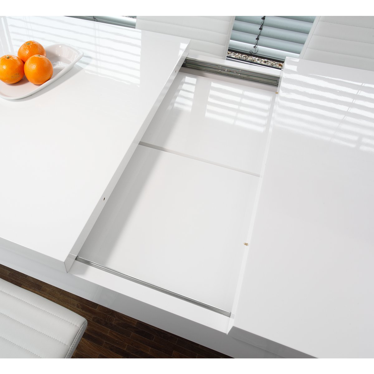 Eettafel 180/260x90 cm wit