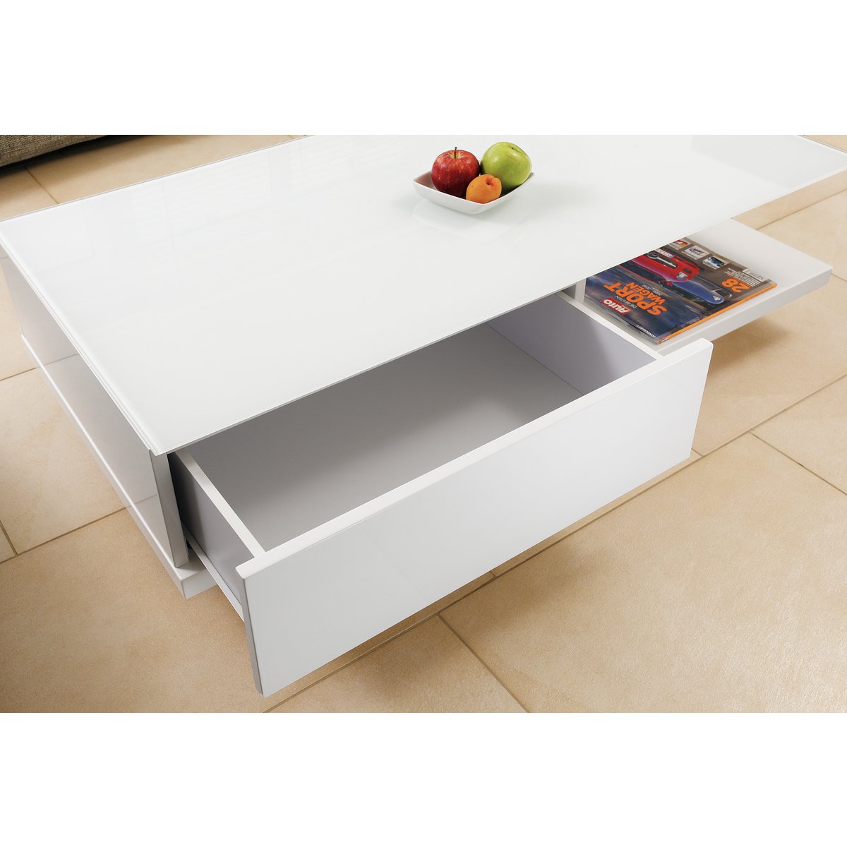 Salontafel 120x60x36 cm wit