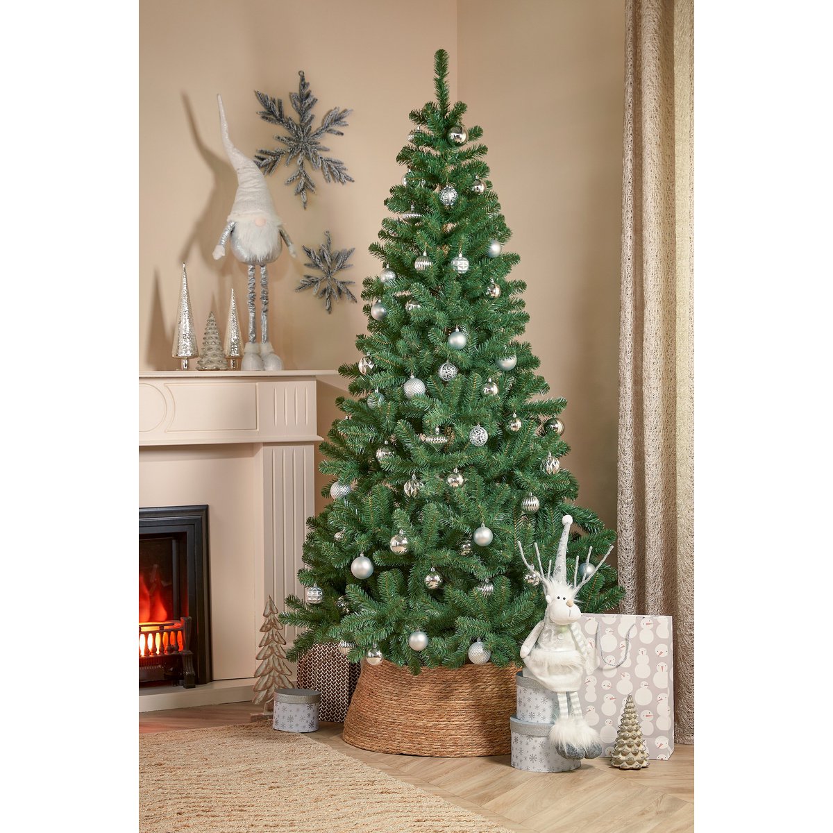 Kerstballen set Unbreakable baubles Zilver