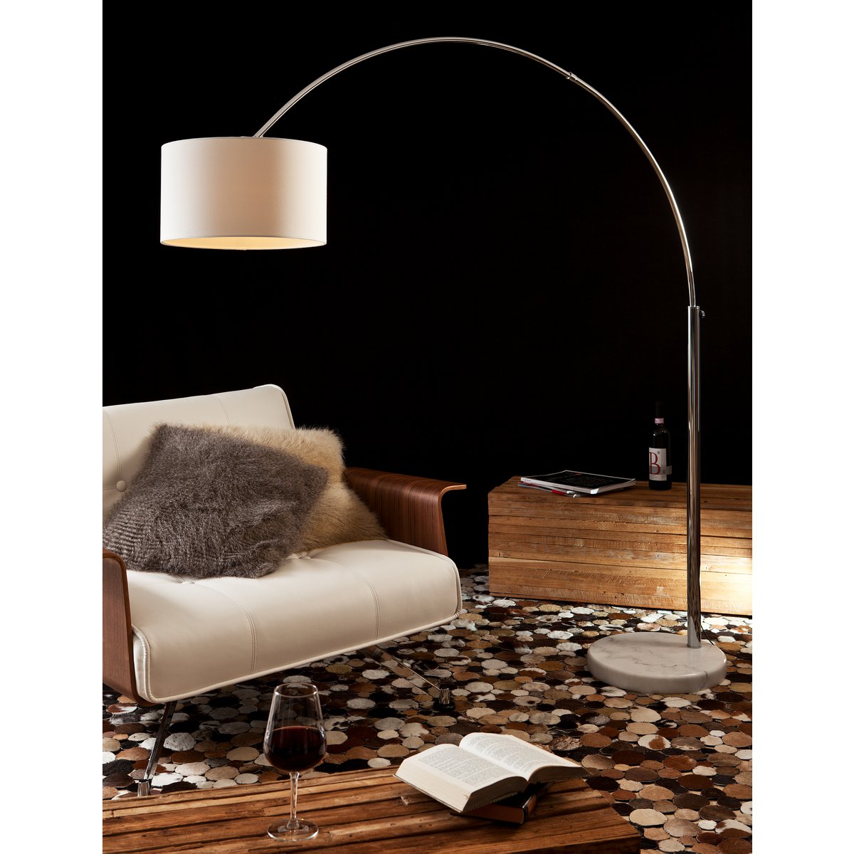Booglamp 210 cm wit