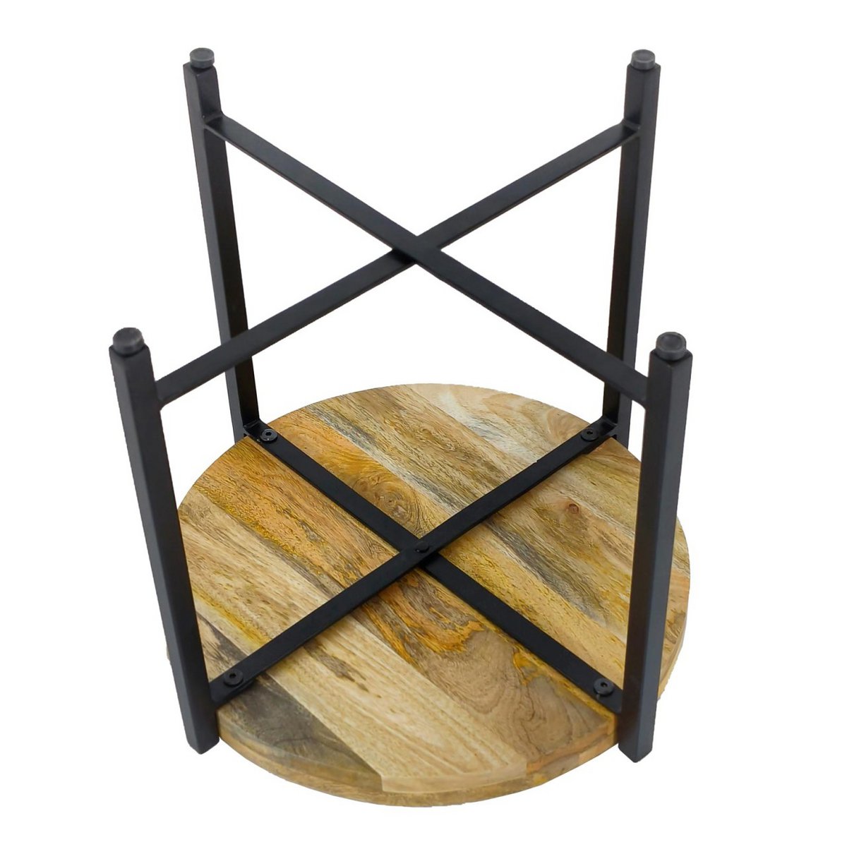 Bijzettafel ø55cm salontafel ronde woonkamertafel Sioux metalen frame