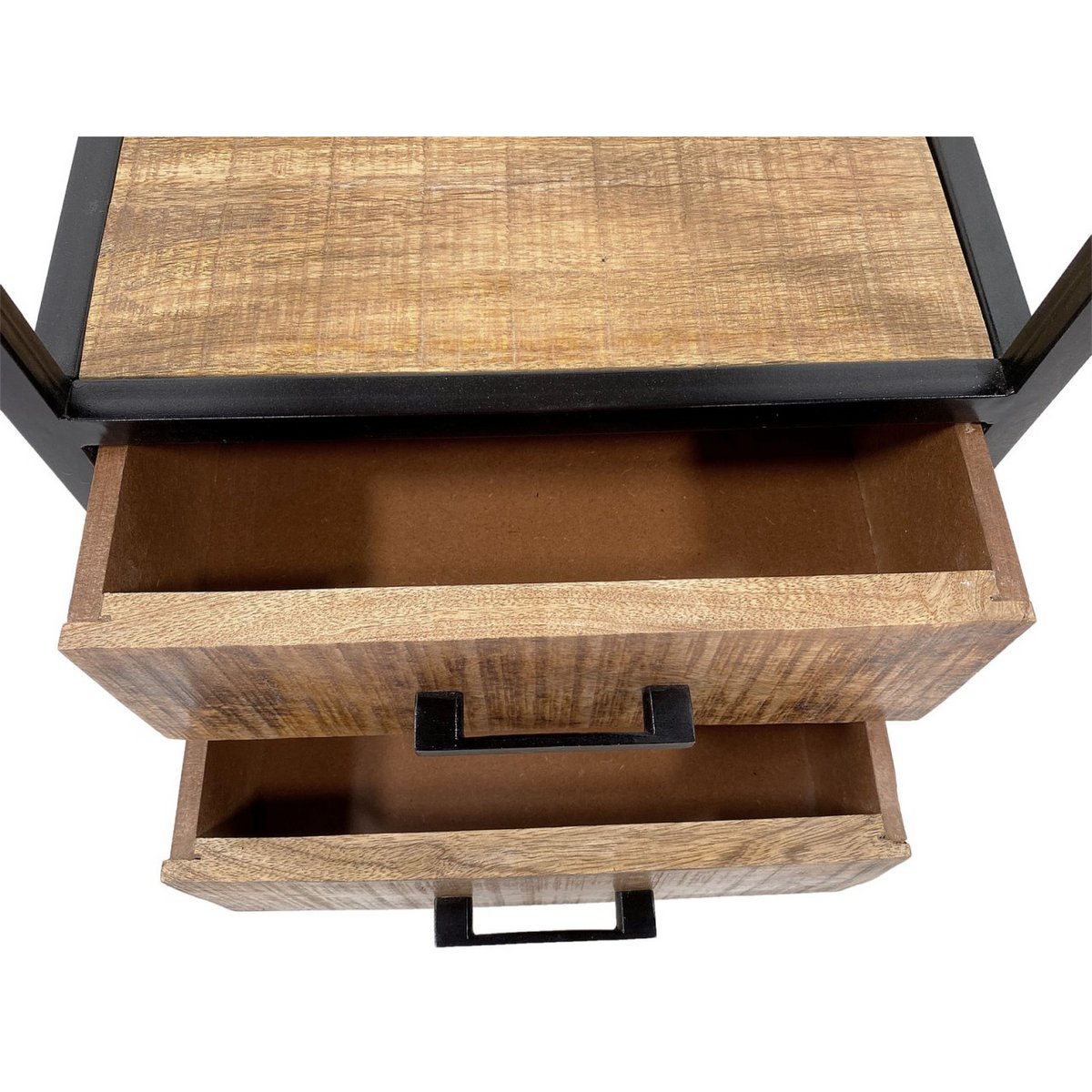 Boekenplank staande plank boekenplank 40x180x40 cm met lades Liverpool metalen frame zwart