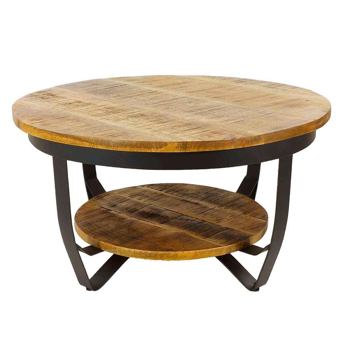 Salontafel rond ø65cm bijzettafel Los Angeles metalen frame zwart