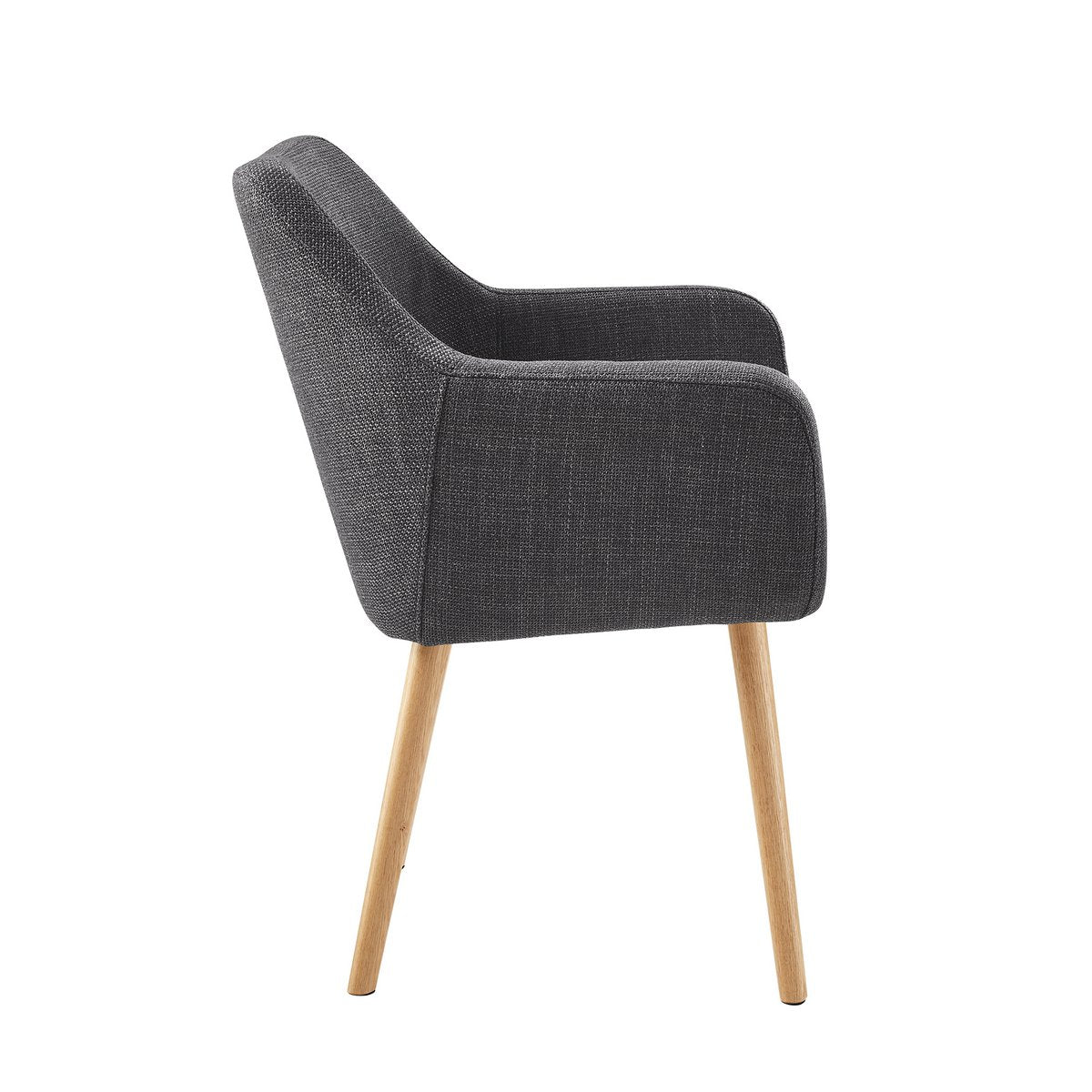 Fauteuil structuurstof donkergrijs