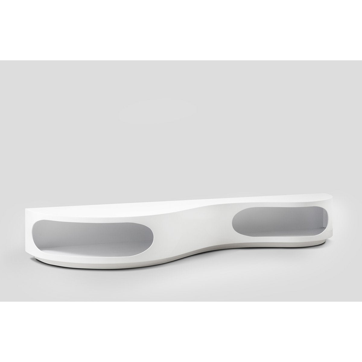 Laag bord 200x50x30 cm wit