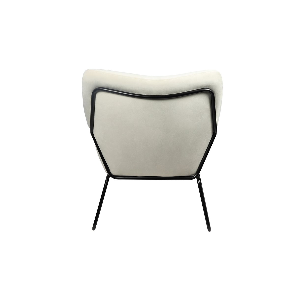 Loungestoel bekleed met beige fluweel