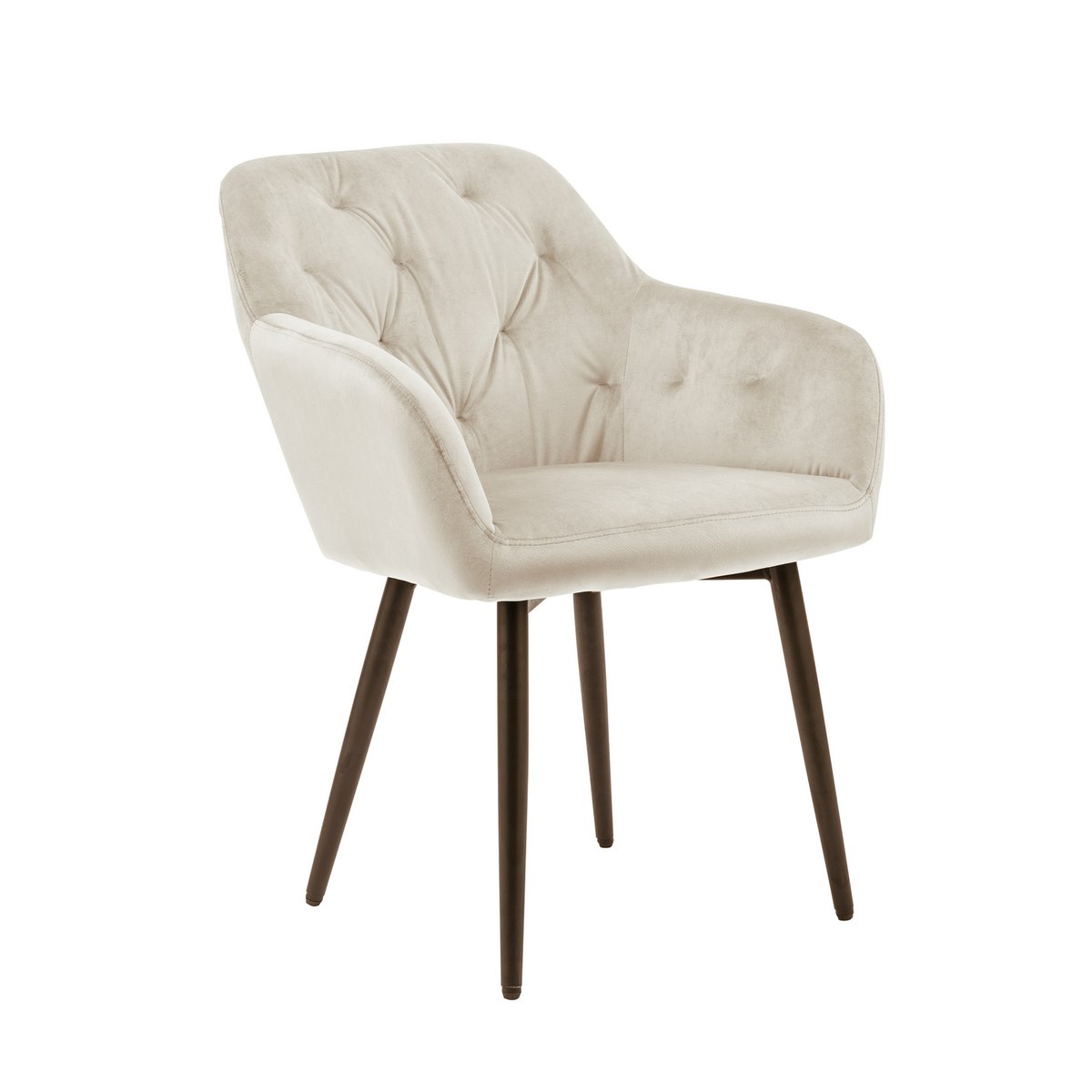 Fauteuil crème fluweel