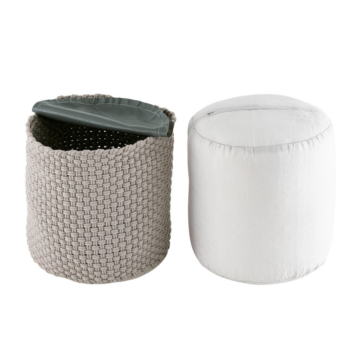 Krukken merino pouf outdoor Ø40 h45 cm stoel pouf kan worden vervuld