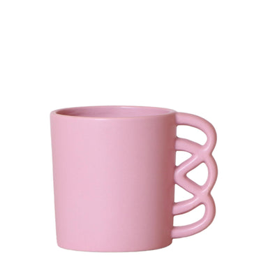 Kolibri Home | Happy Mug Roze Bloempot - Roze Keramieken Sierpot