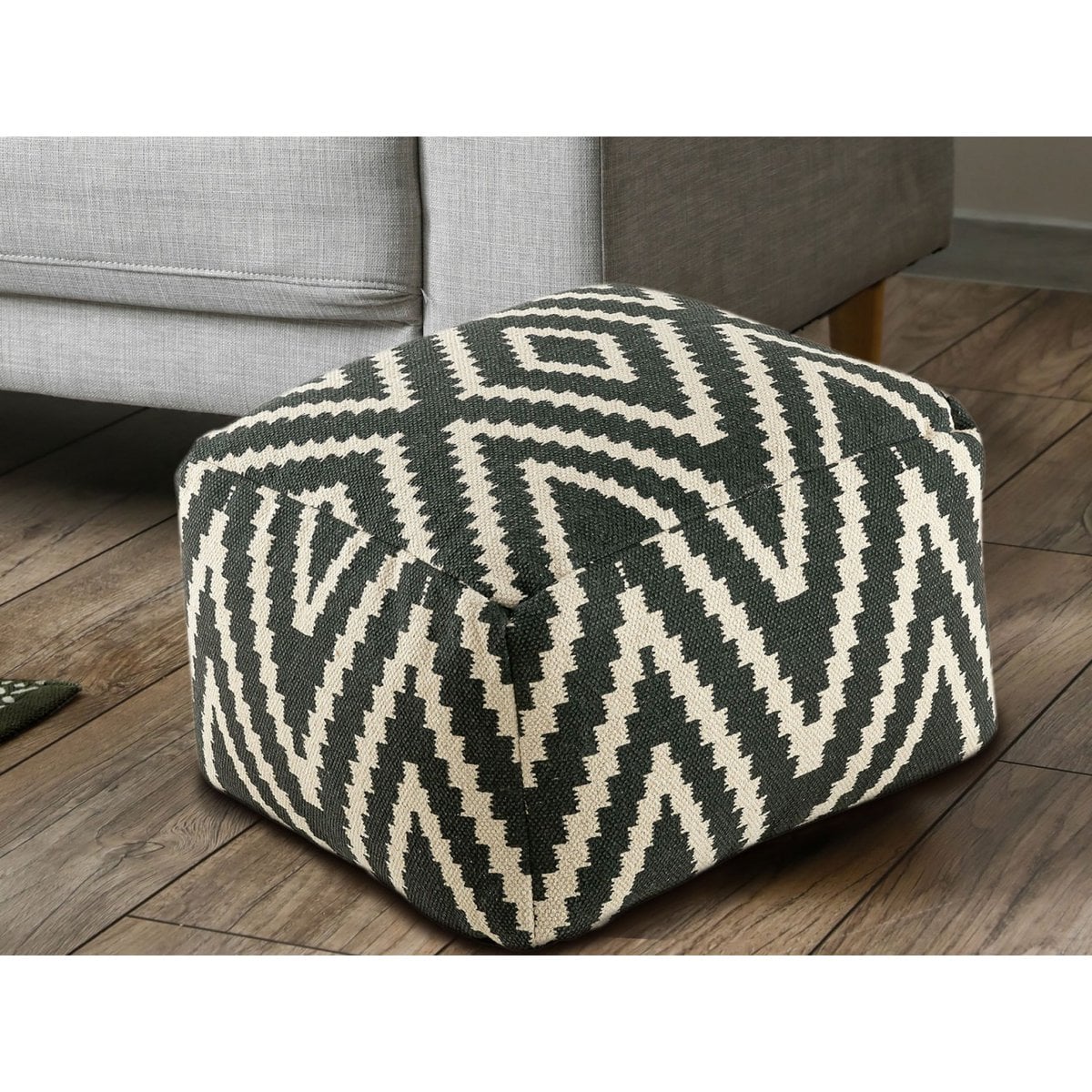 Zittend dobbelstenen voetkrukken stoel kruk 50x35x50cm pouf kelim vloerkussen peru zwarte taupe gele turquoise