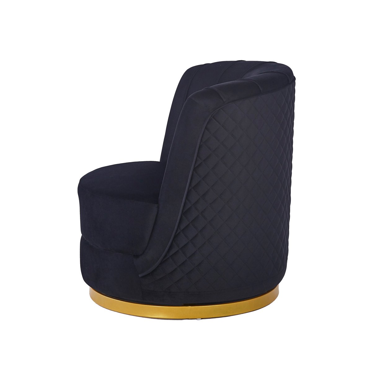 Zwart fluwelen draaifauteuil