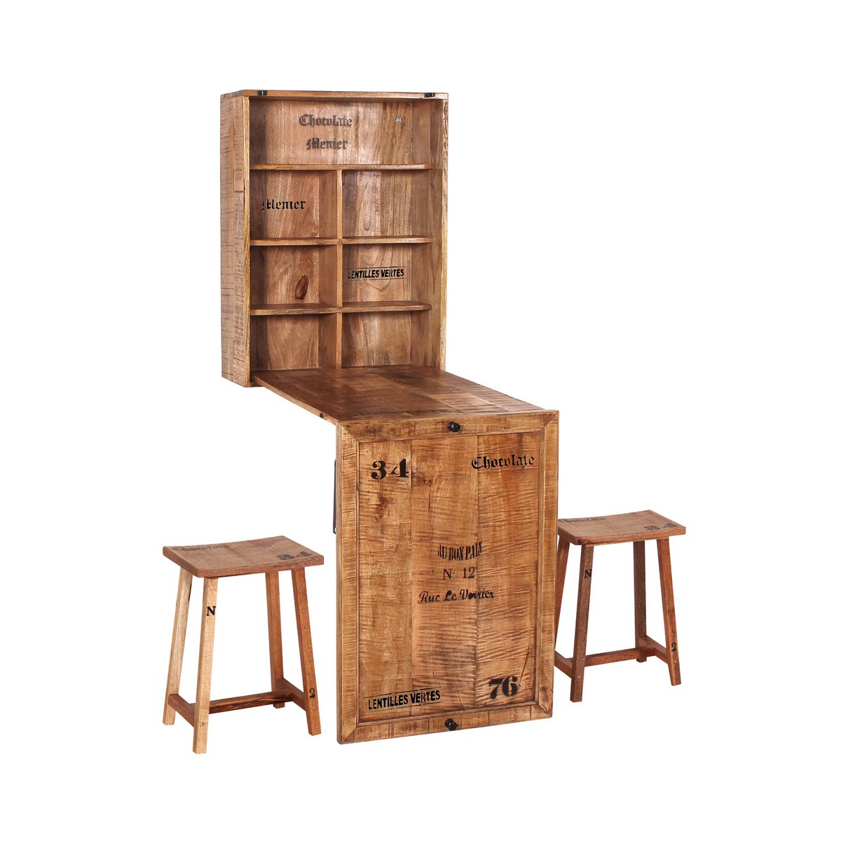 Klaptafel met 2 krukken