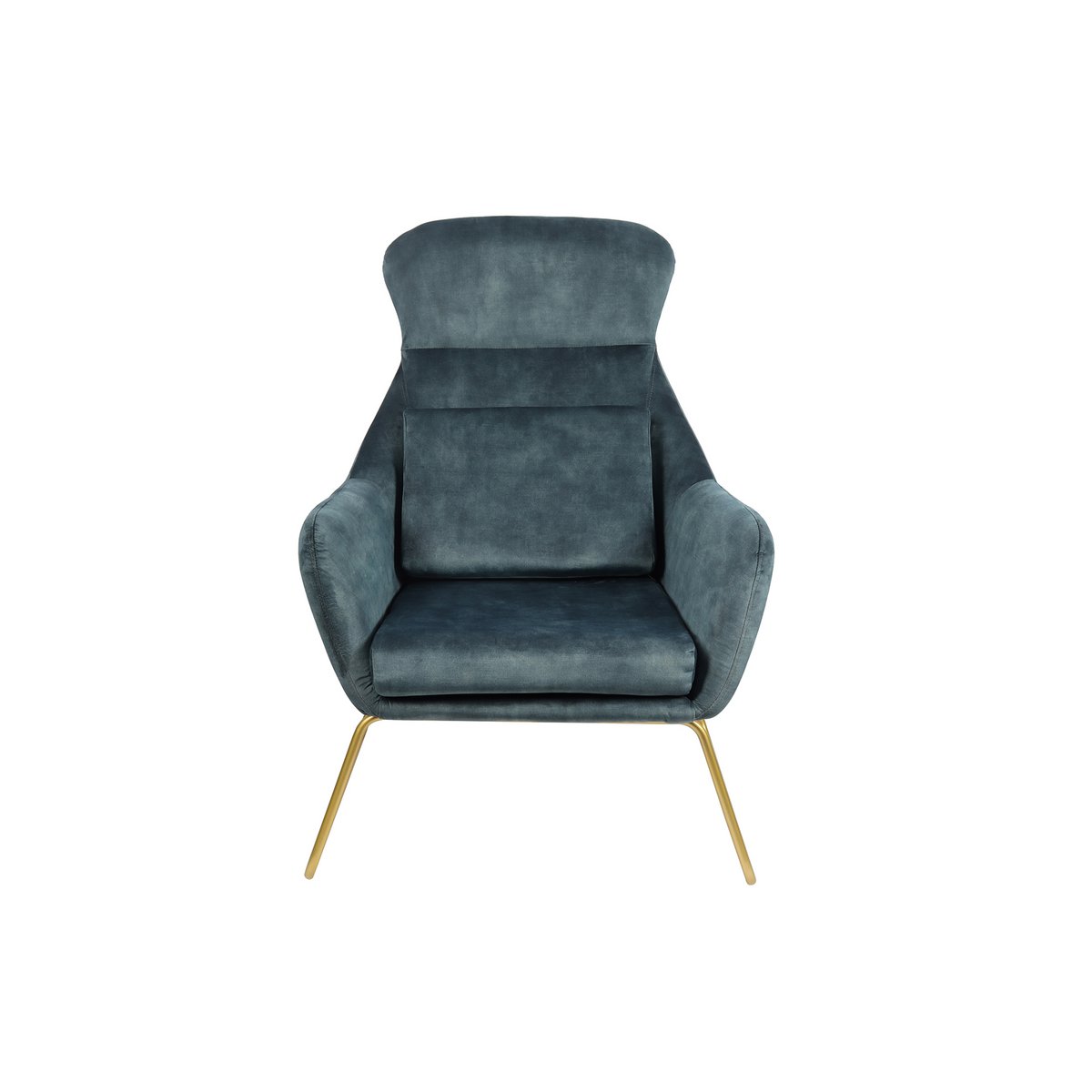 Relax fauteuil van velours velours blauw