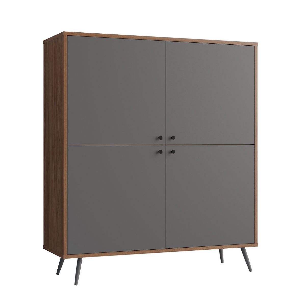 Dressoir walnoot/grijs