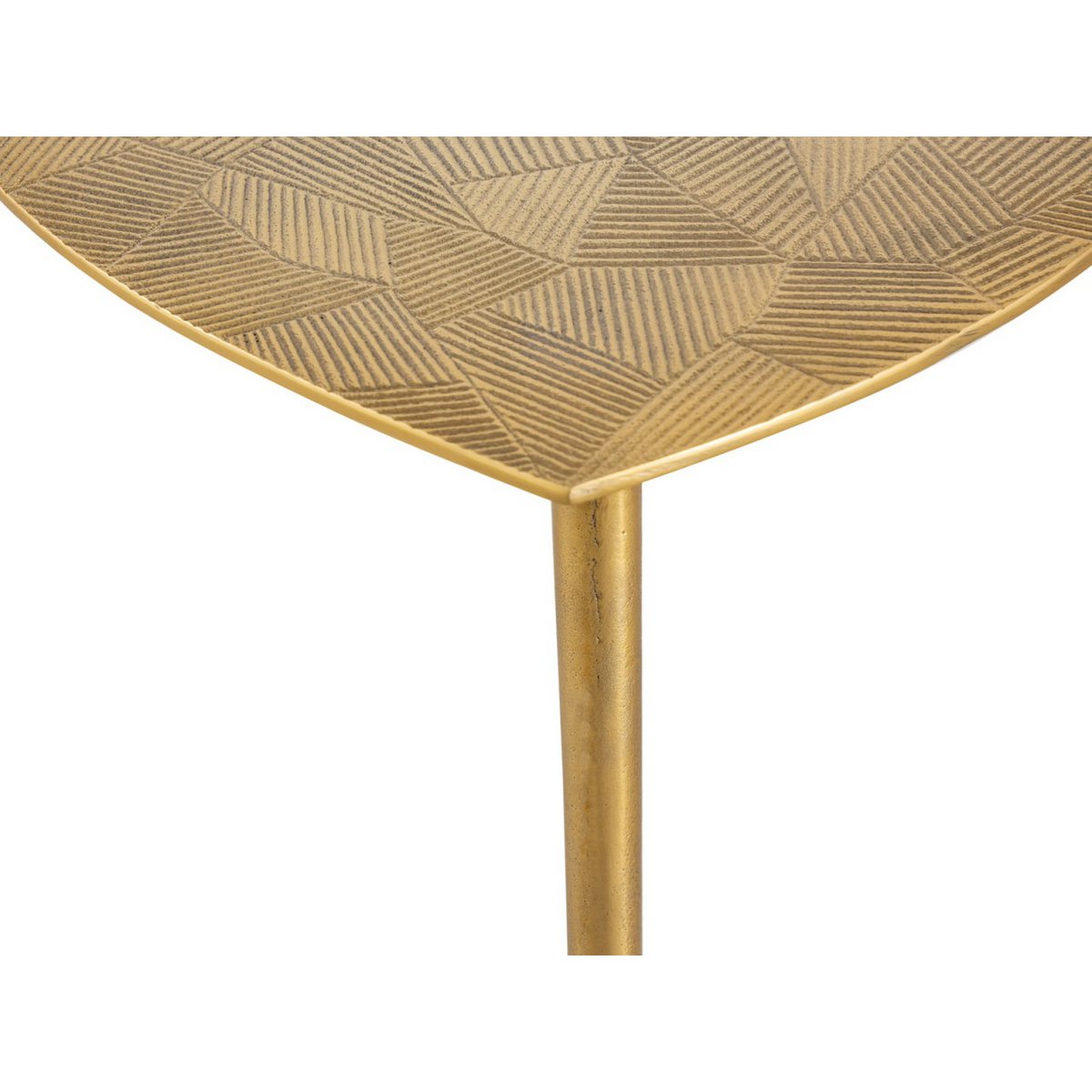 Zij metalen decoratieve tafel Alster 40x45x40 cm driehoekige klasse.