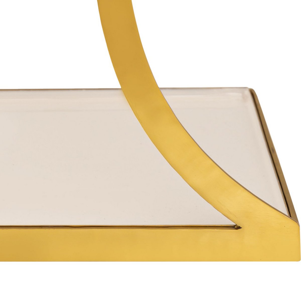 Bijzettafel Wit Decoratieve hoekige hoek 40 H 45 cm Lamptafel SOFATISCHE EDEN TAFEL METAL GOUD