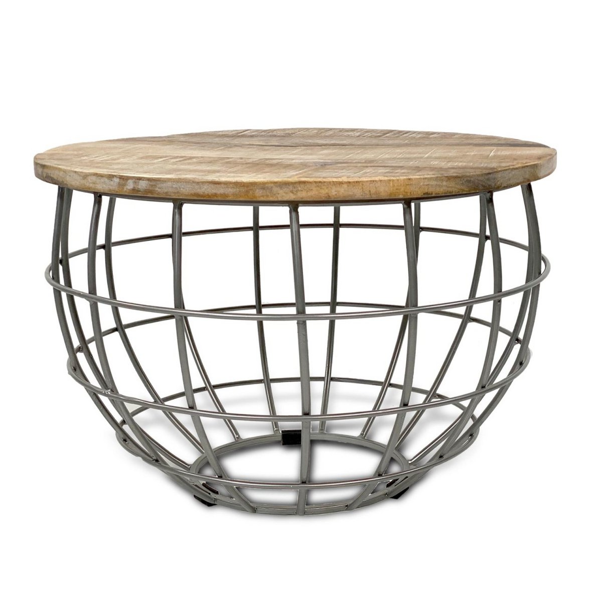Bijzettafel Duurzame salontafel Woonkamer Tafel Ronde Lexington Ø 55 cm Metalen frame Solid