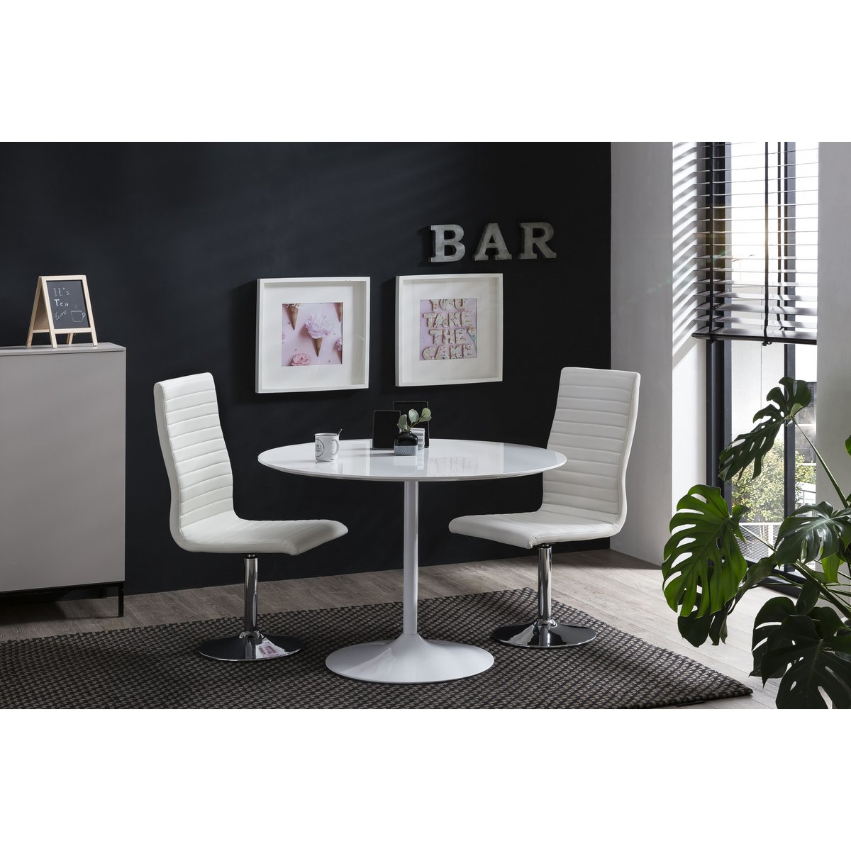 Bistrotafel rond wit Ø110 cm