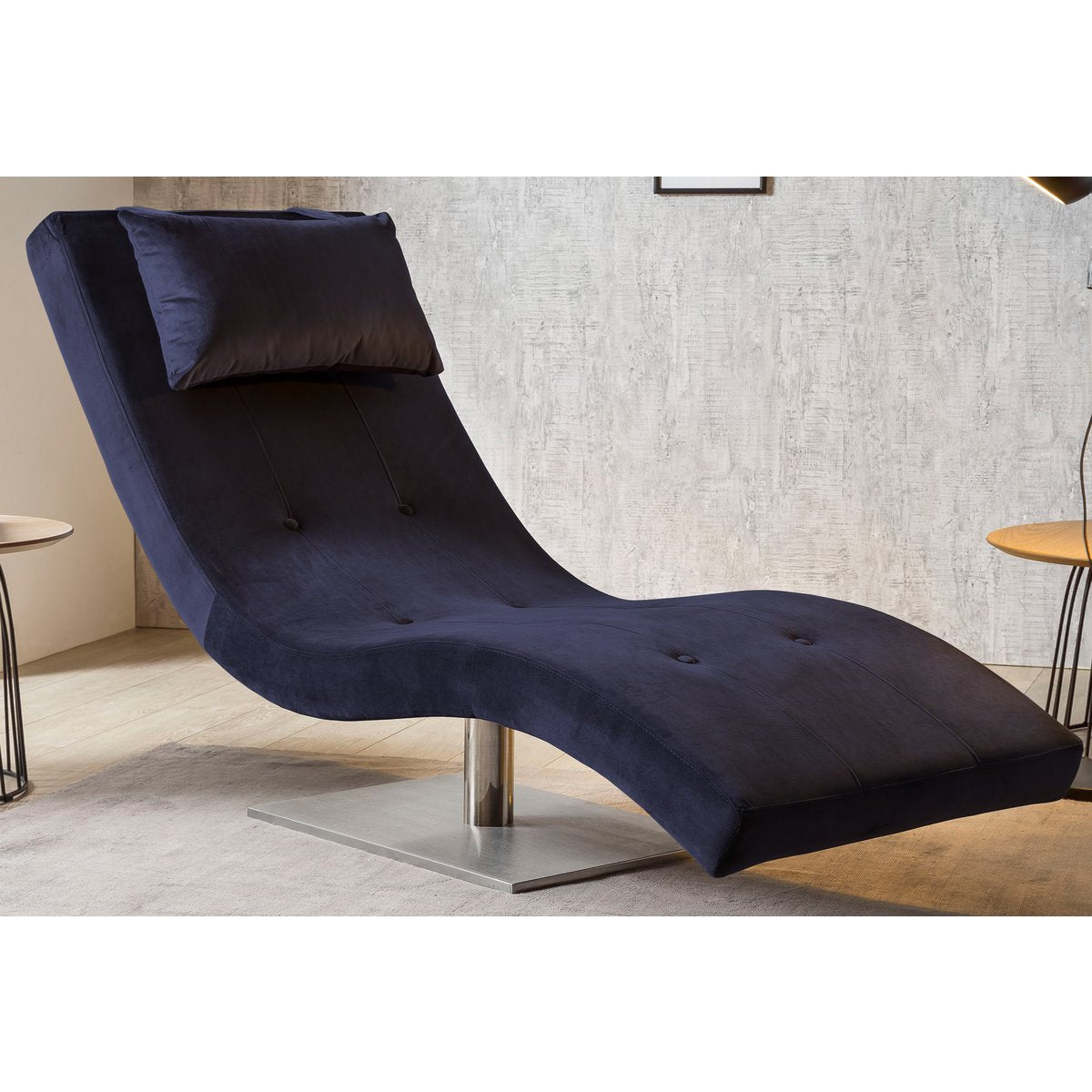 Relax ligbed fluweel blauw