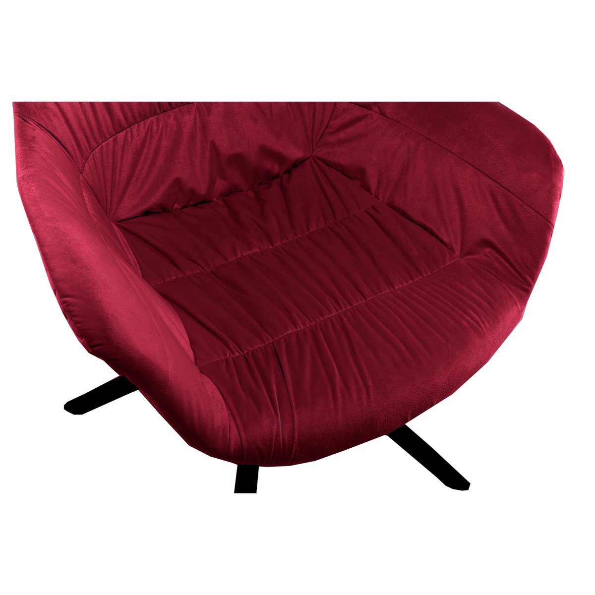 Fauteuil met honingraatstiksel in rood fluweel