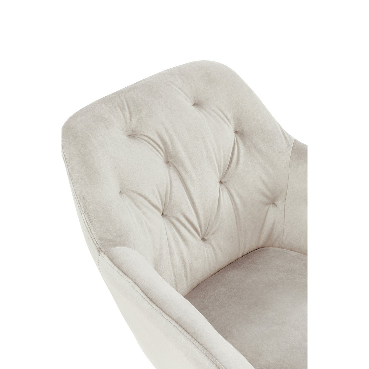Fauteuil crème fluweel