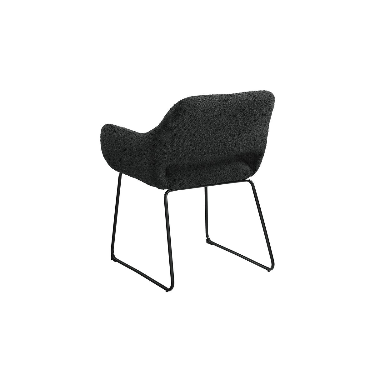 Fauteuil met ruguitsparing Bouclé stof antraciet