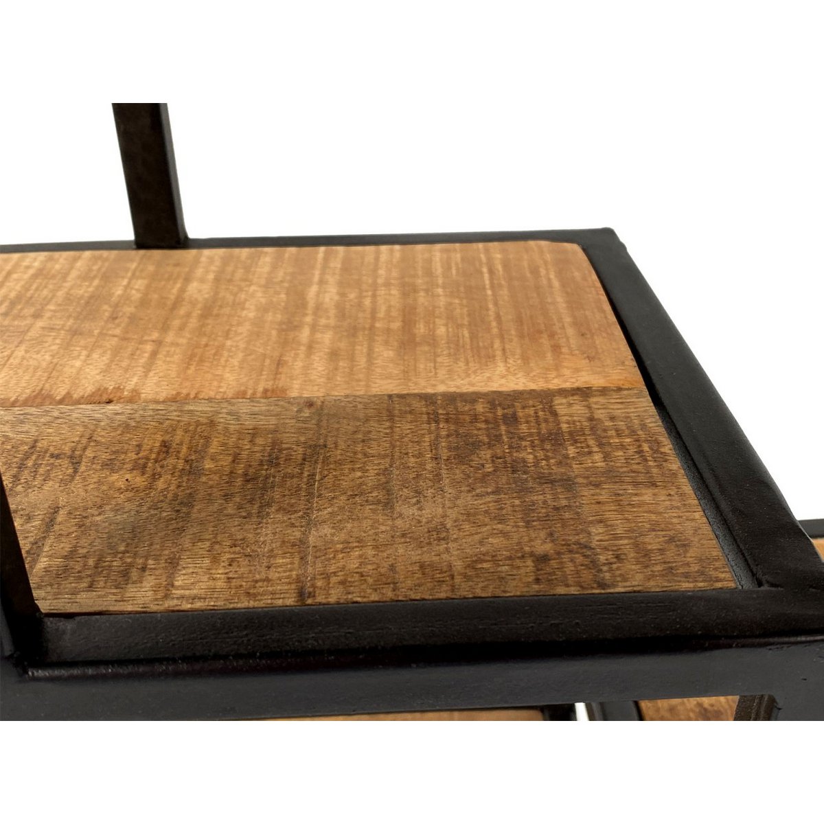 Muurplank hangende gegale boeken plank bookboard 80 x 80 x 20 cm bolton metalen frame zwart mat