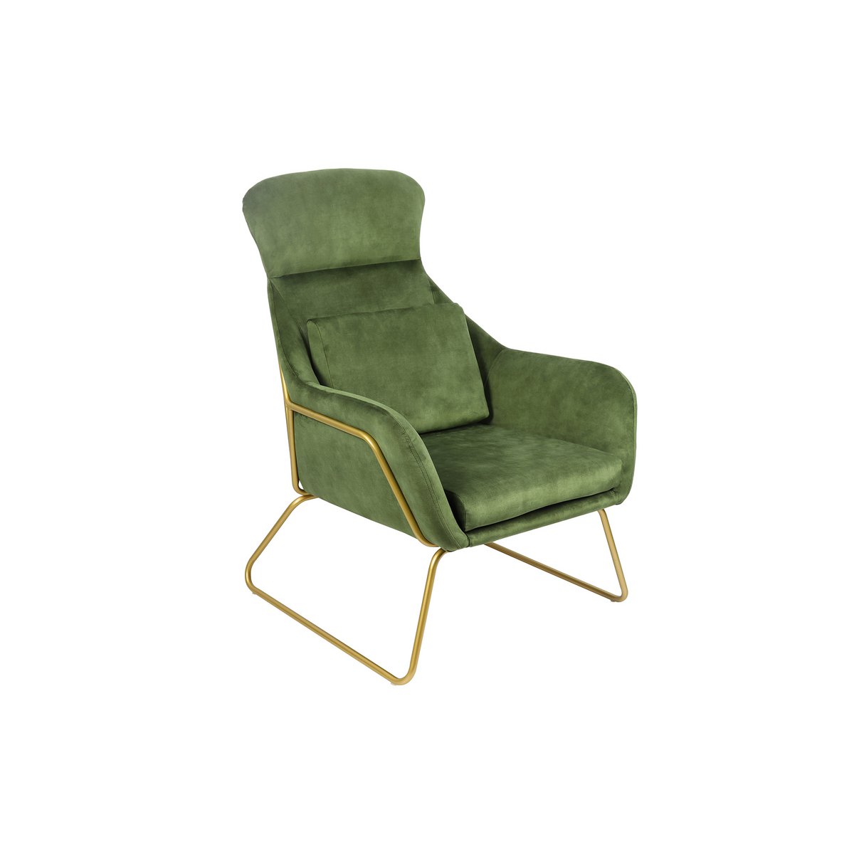 Fluweel velours relax fauteuil groen