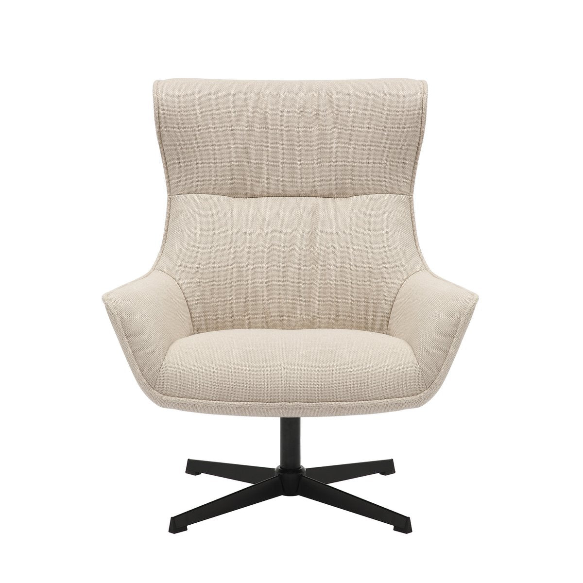 Fauteuil structuurstof beige