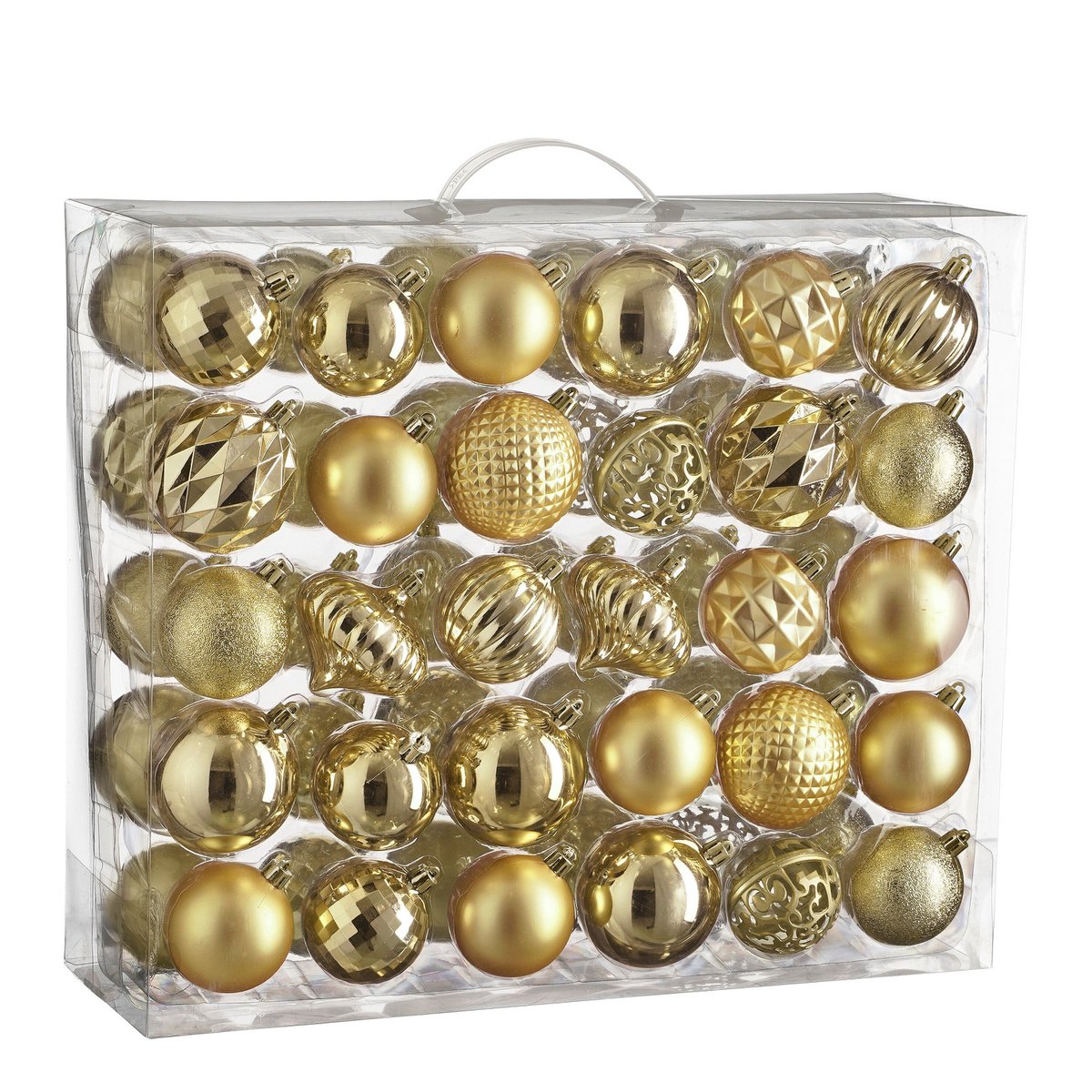 Kerstballen set Unbreakable baubles Goud