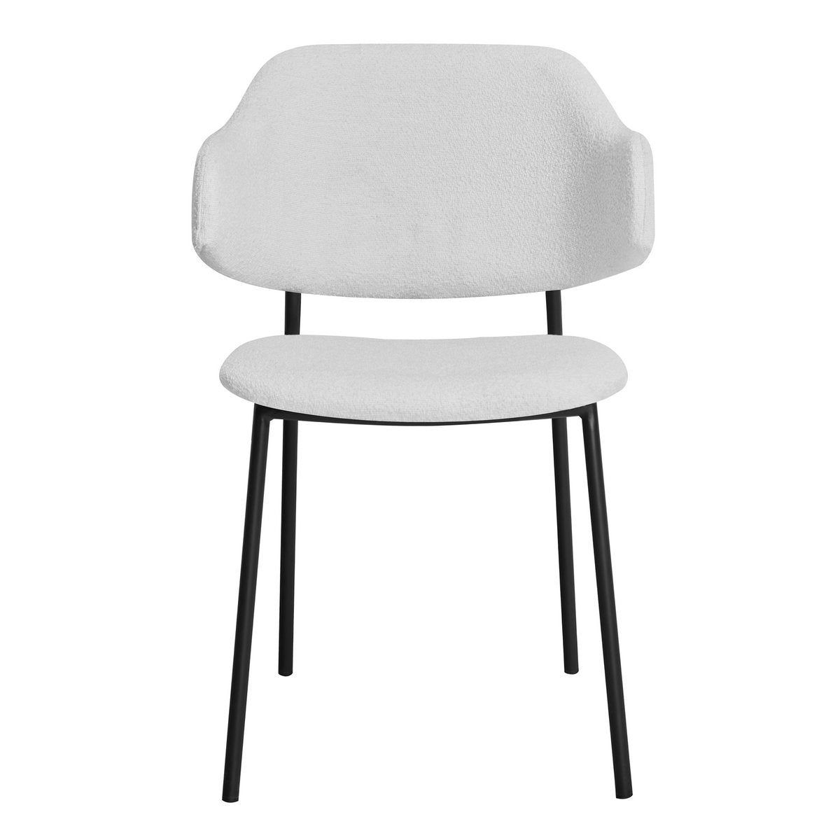 Bouclé fauteuil set van 2 wit