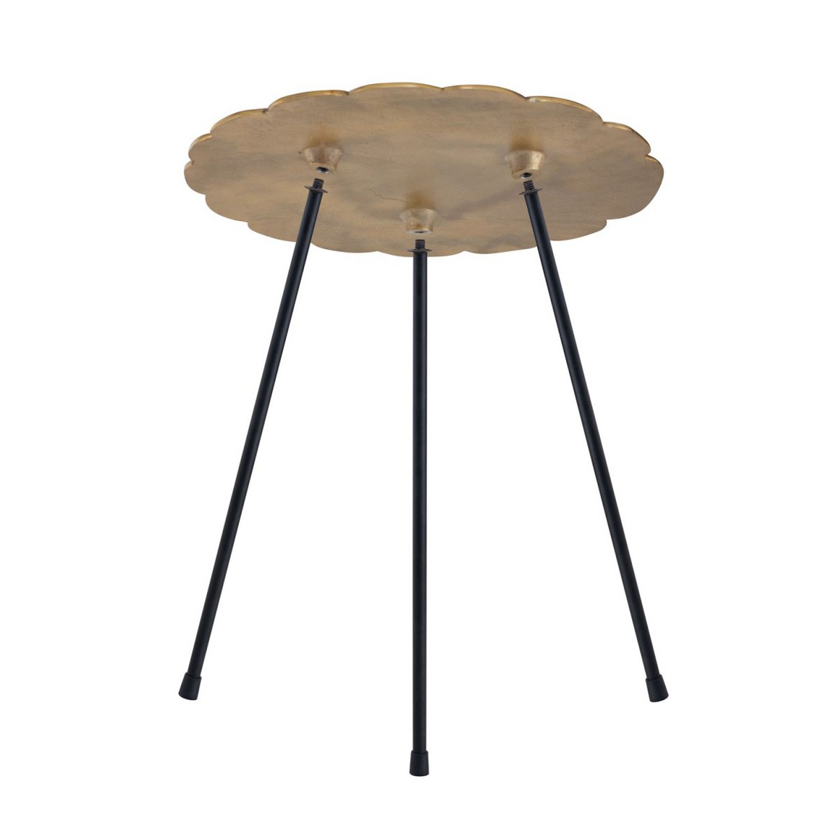 Bijzettafel metaal 4-delige siertafel Hilton ø 35 x H 45 cm rond zilver of goud aluminium