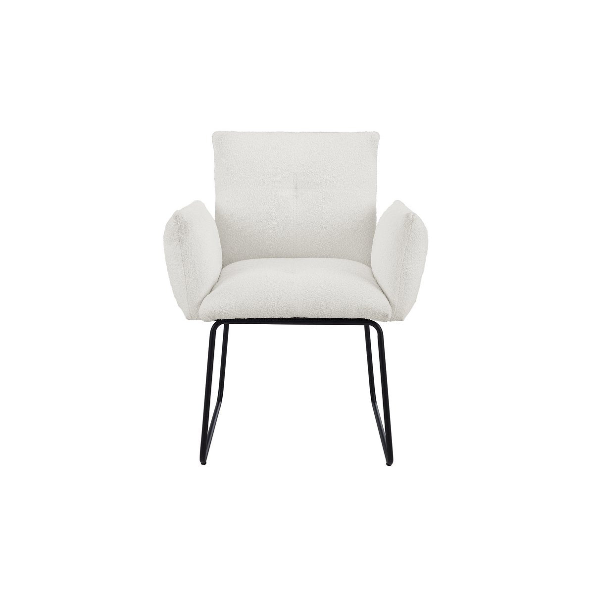 Fauteuil Bouclé stof wit