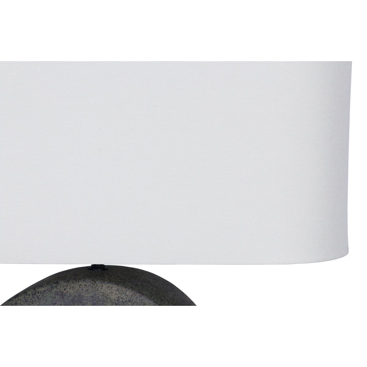 Tafellamp keramiek/linnengroen/beige