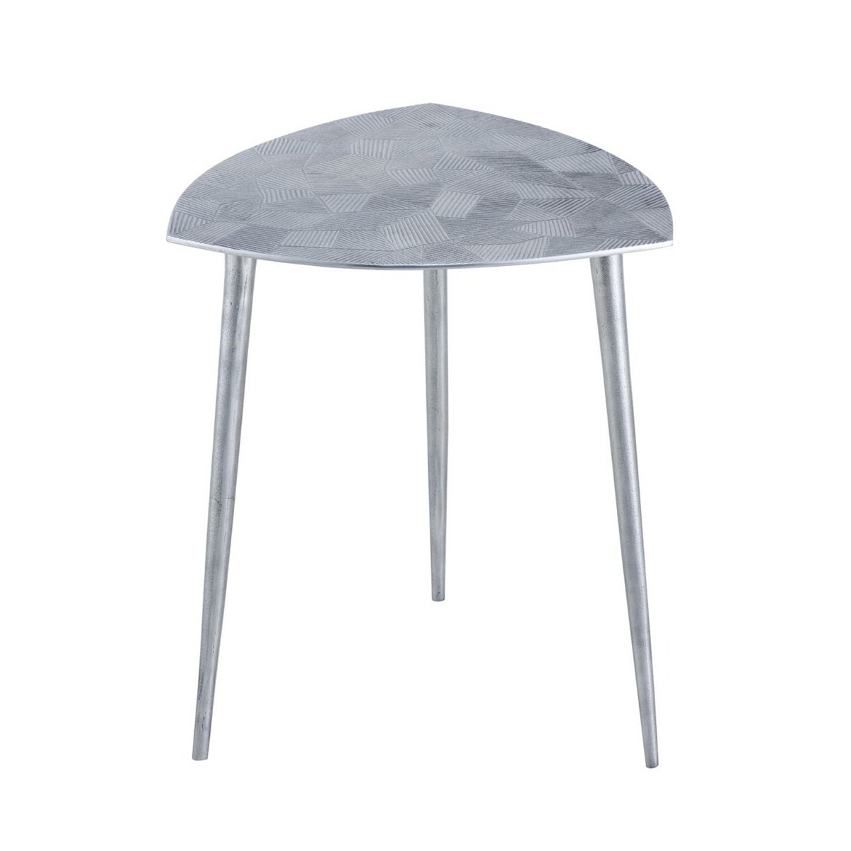 Bijzitter 4-delige metalen decoratieve tafel Alster 40x45x40 cm driehoekige klasse.