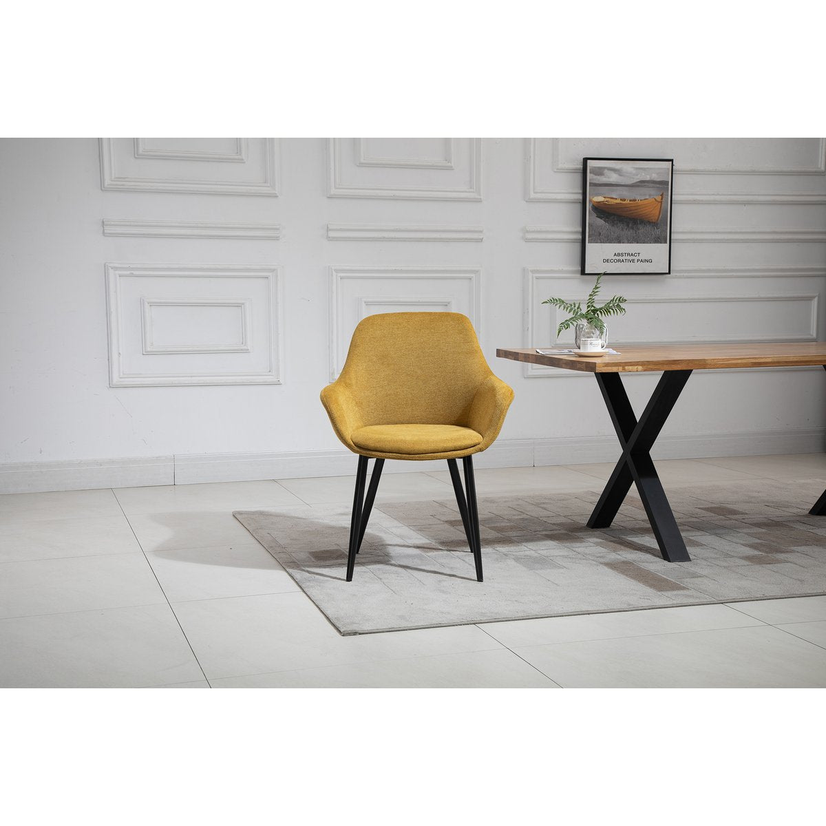Set van 2 fauteuils geel