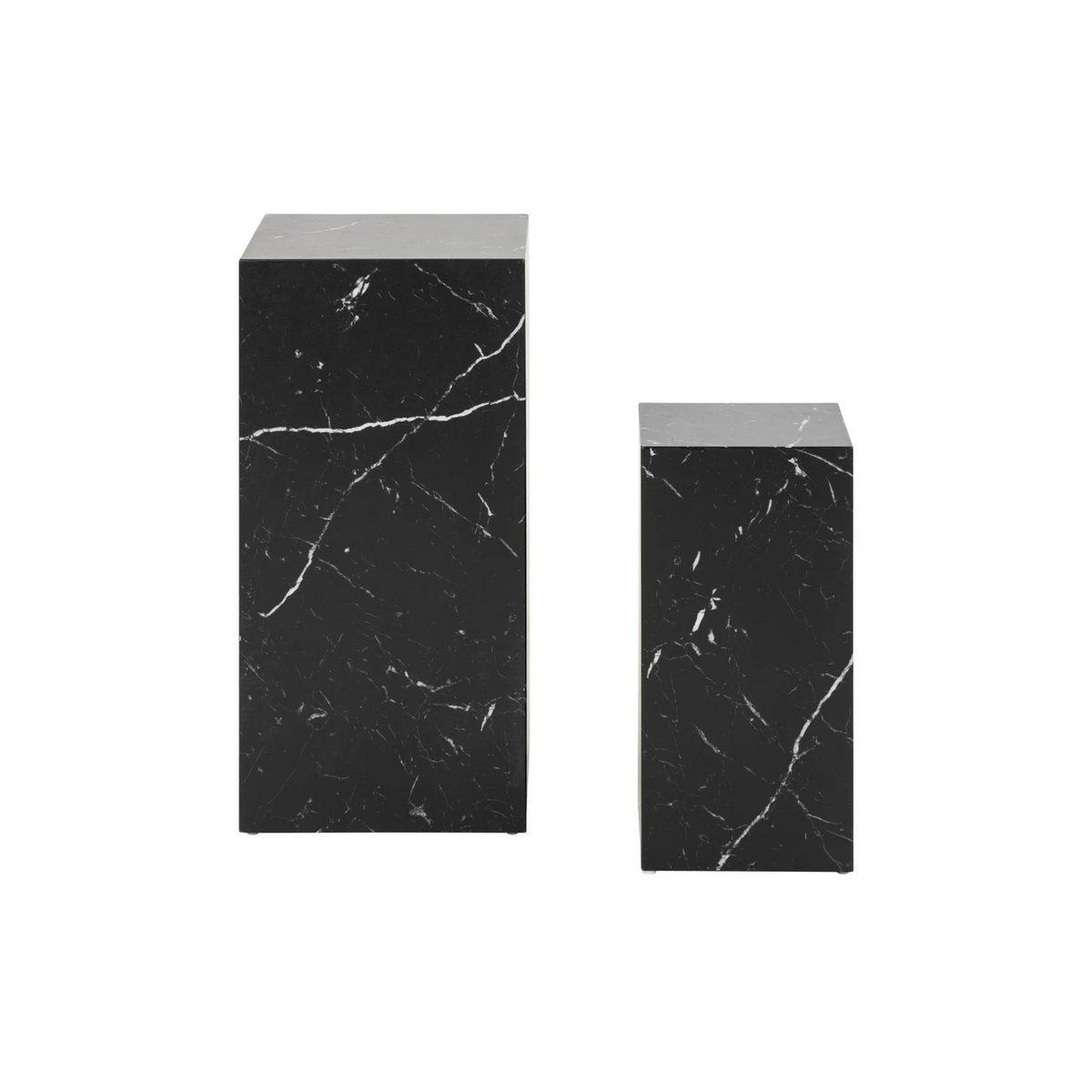 Bijzettafel set van 2 zwart