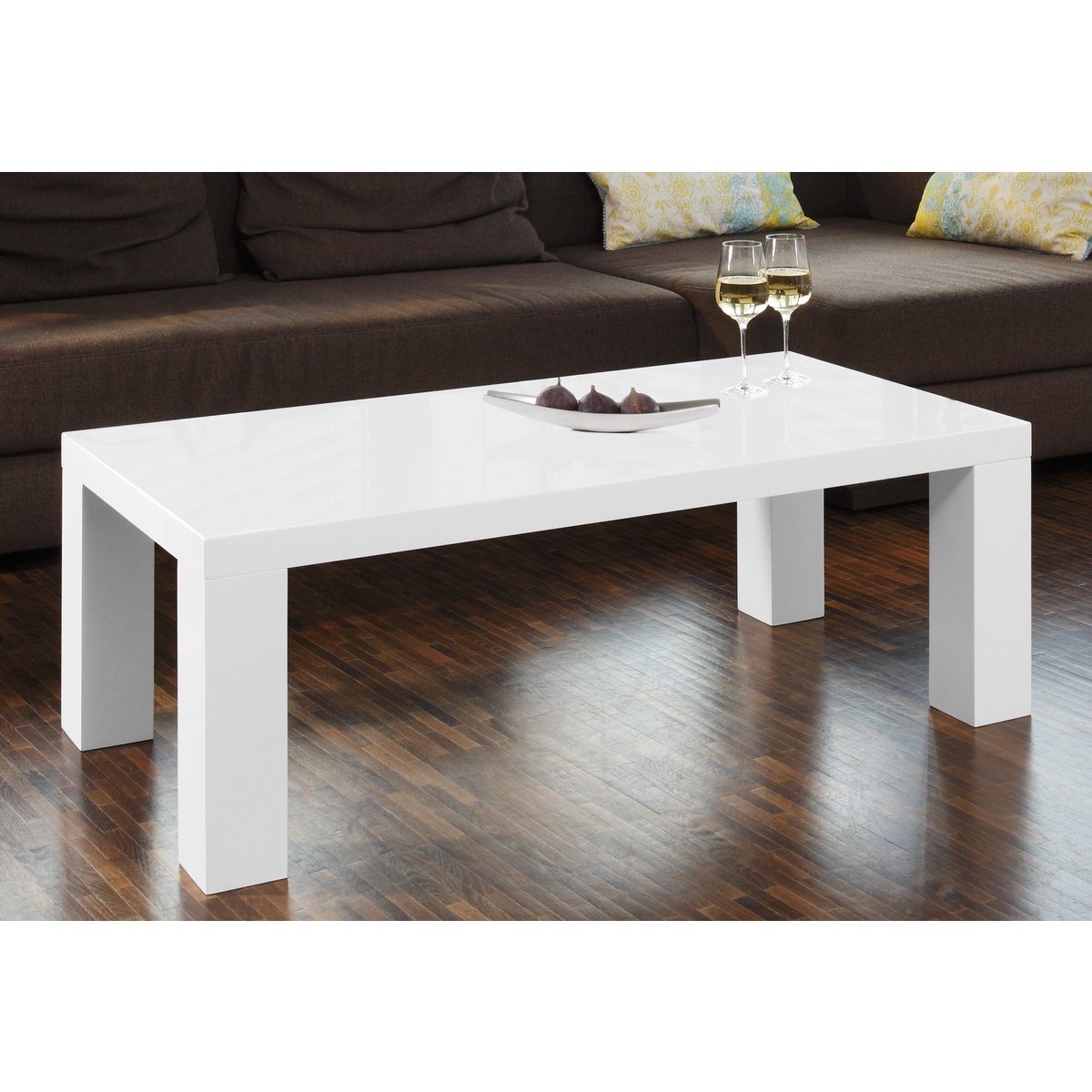 Salontafel 120x60x40 cm wit