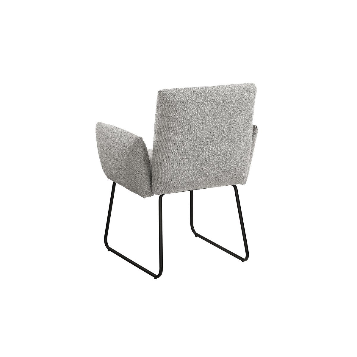 Fauteuil Bouclé stof lichtgrijs