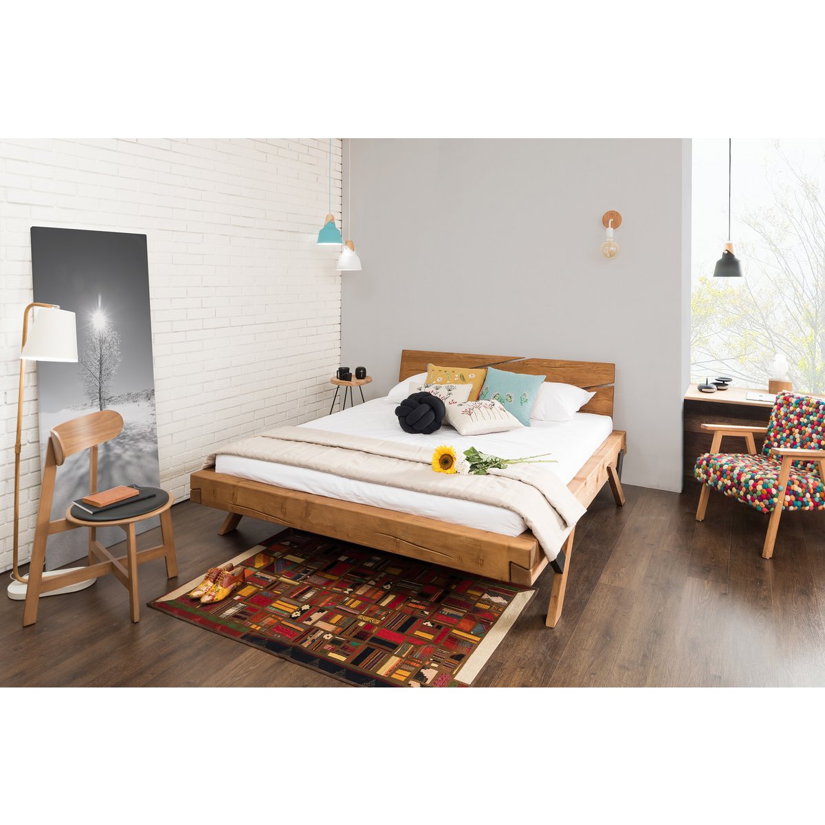 Balkenbed 140 x 200 cm