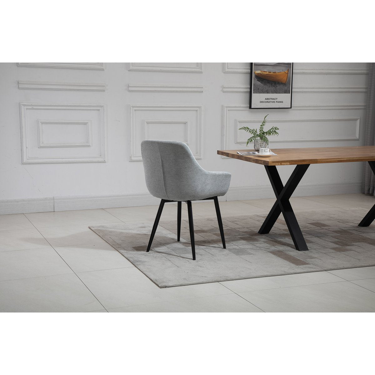 Set van 2 fauteuils lichtgrijs