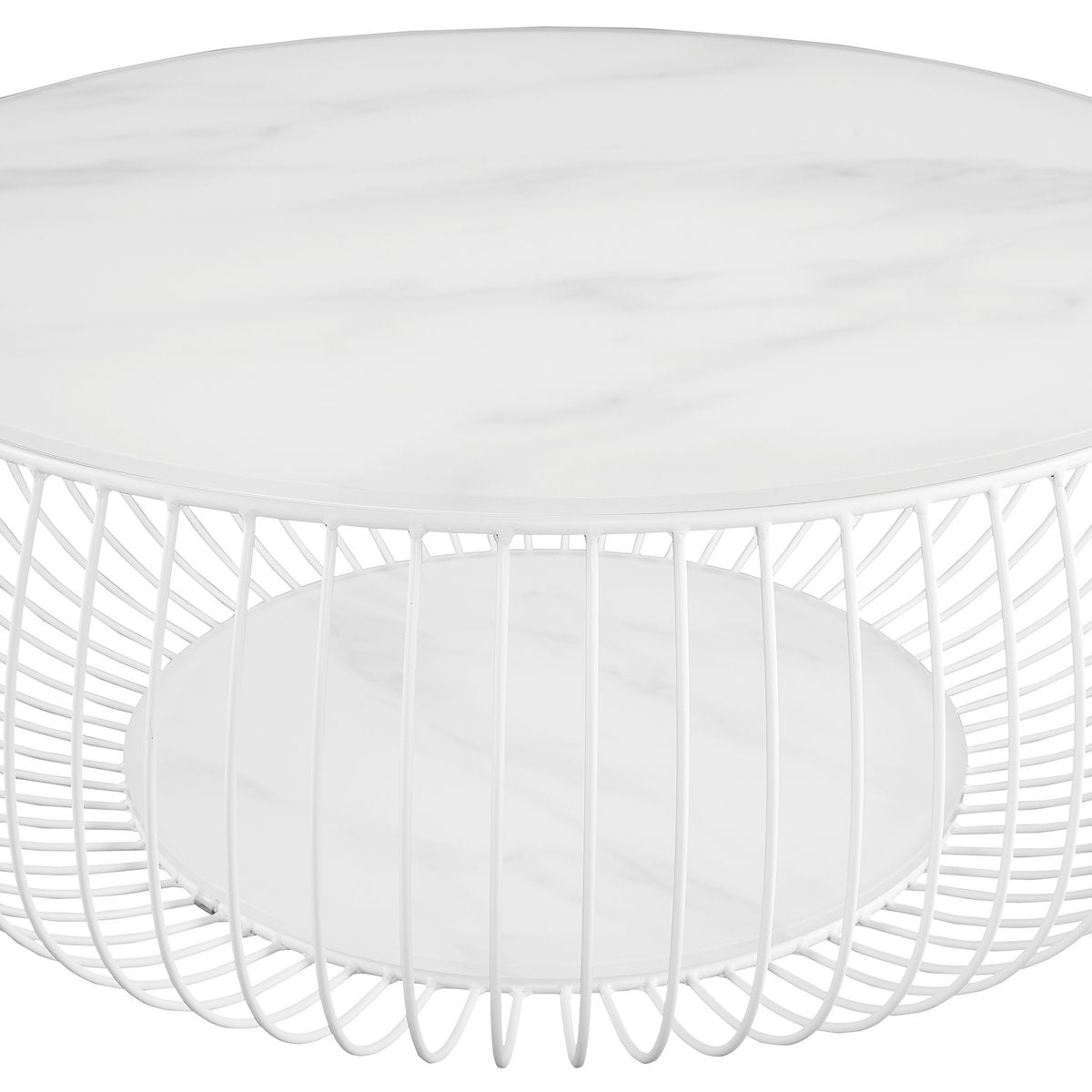 Salontafel Ø 86 cm wit
