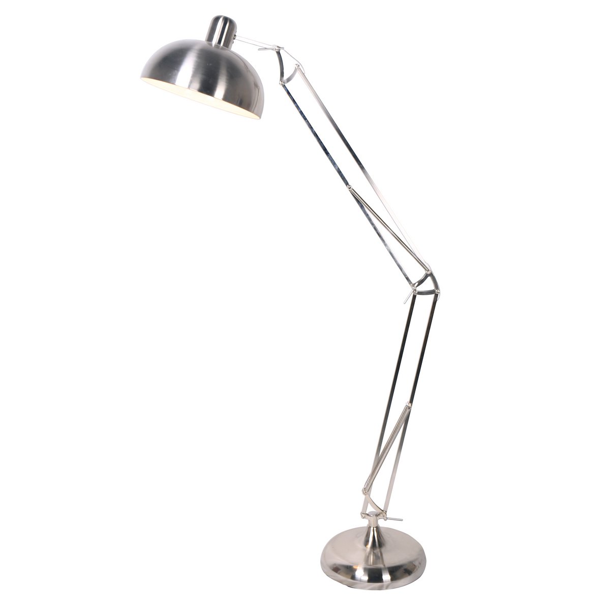 Industriële vloerlamp staal verstelbaar