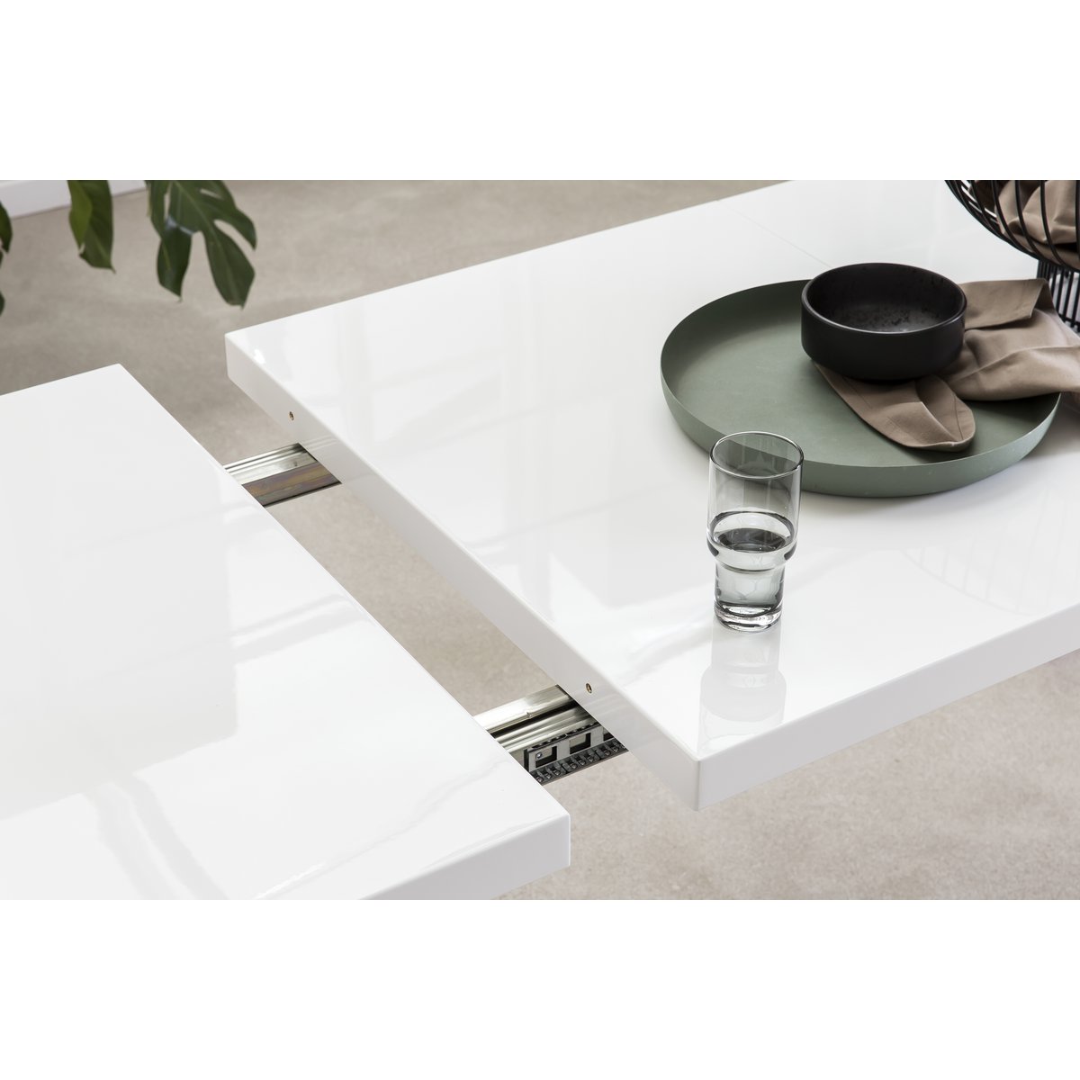 Eettafel 120/180/240x80 cm wit
