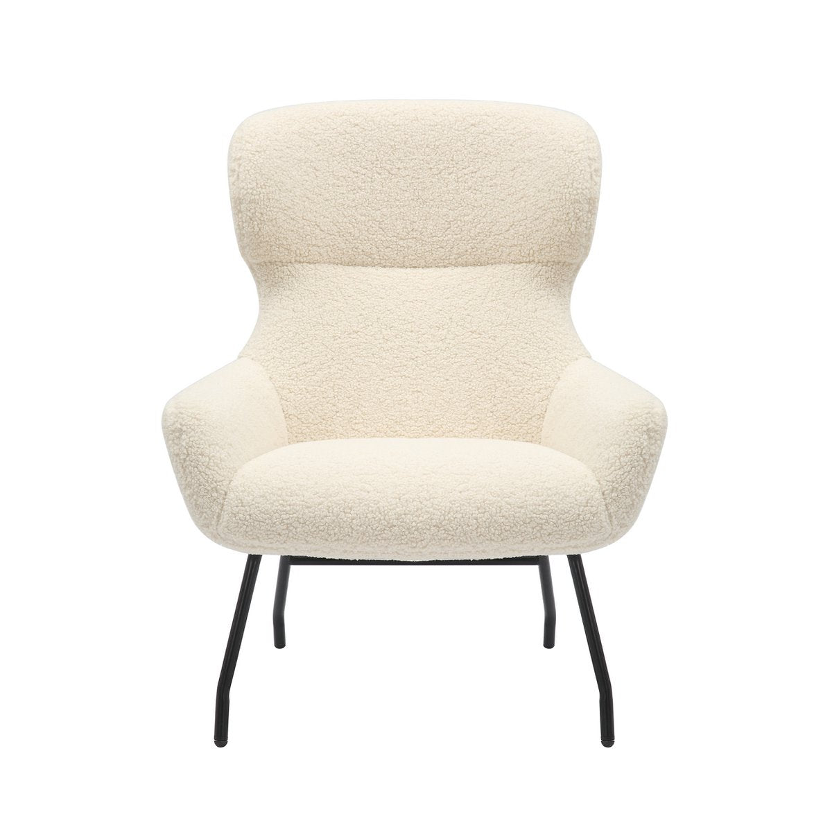 Fauteuil- en krukset teddybont beige