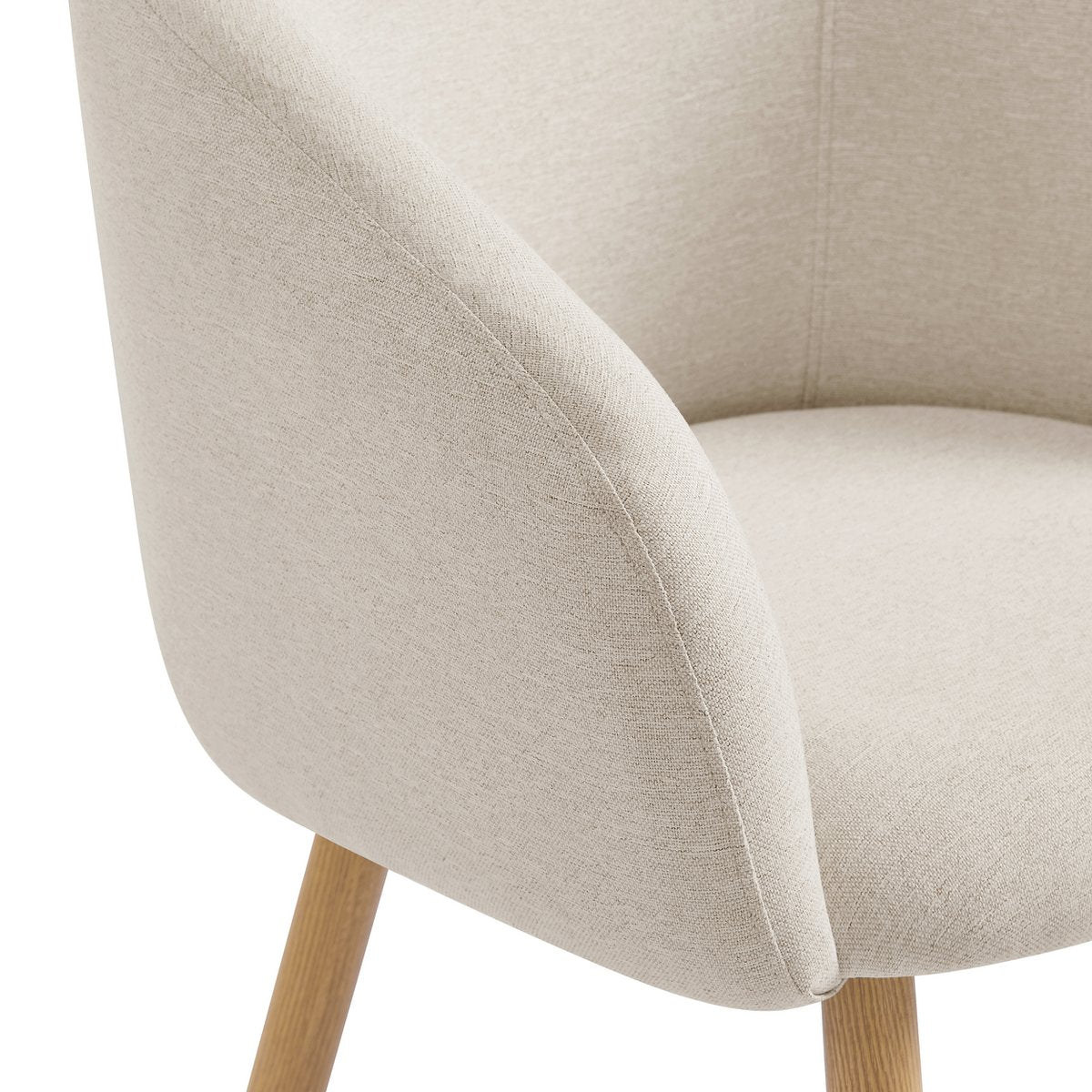 Fauteuilset van 2 structuurstof beige