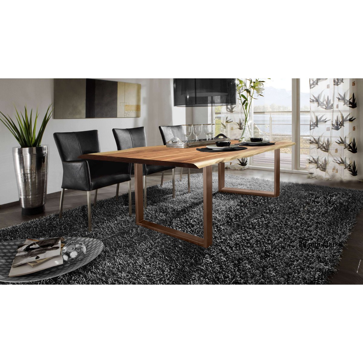 Tafel 180x90 cm, naturel acacia, 36 mm
