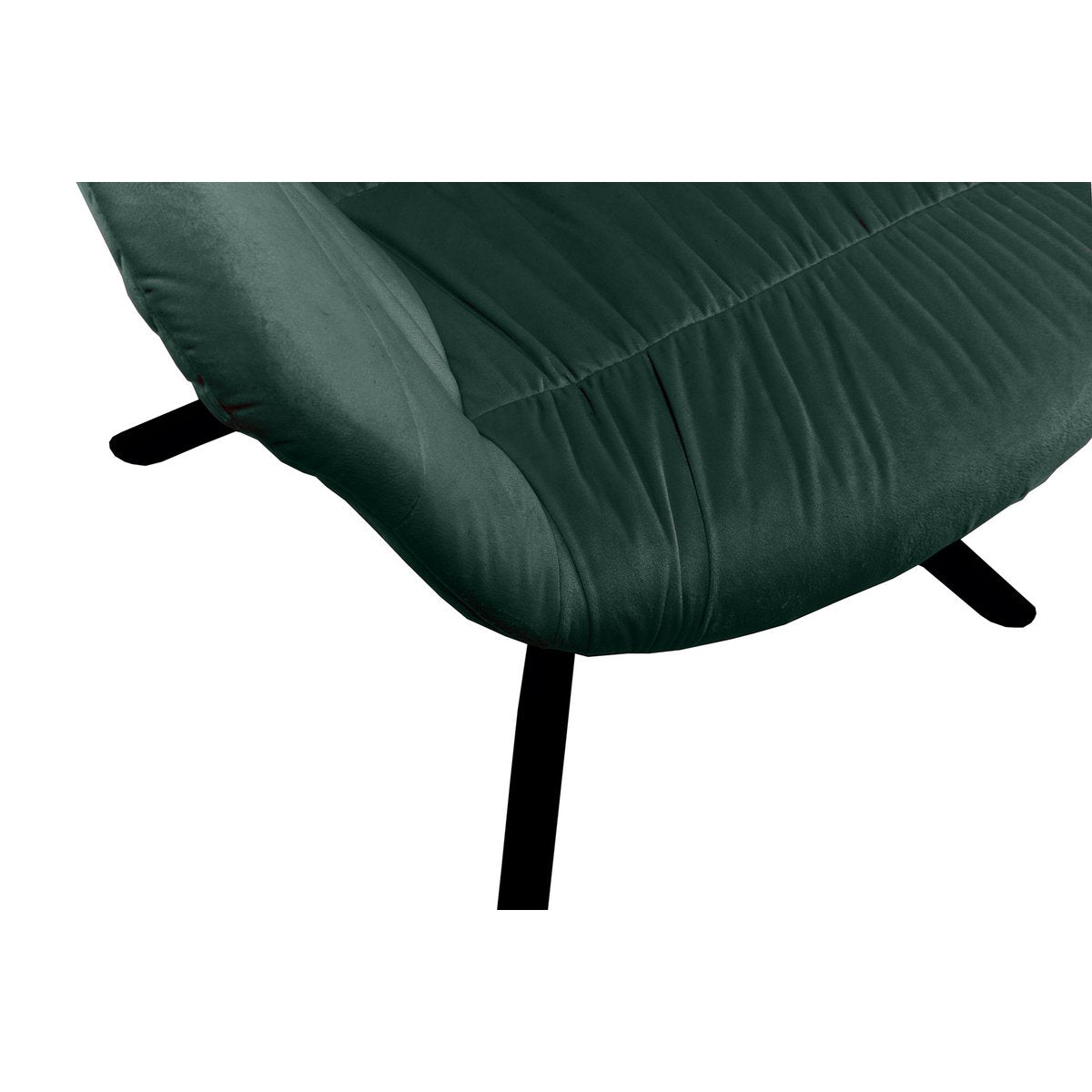 Fauteuil met honingraatstiksel in dennengroen fluweel