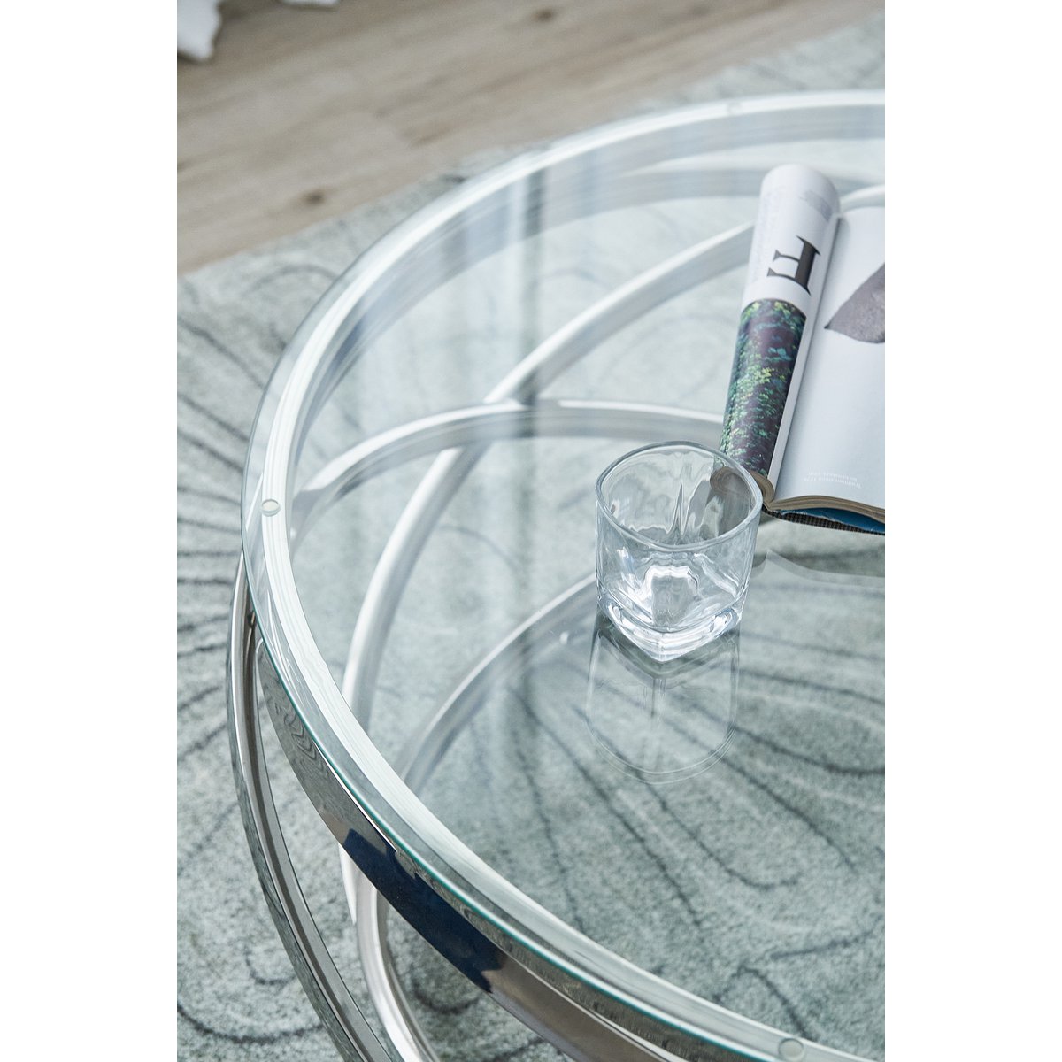 Salontafel zilver Ø 80 cm